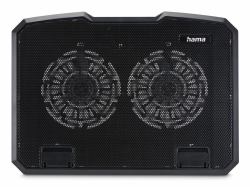 Hama Black Metal base di raffreddamento per laptop 39,6 cm [15.6"] Nero 