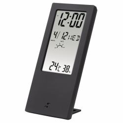 Hama Termometro LCD con igrometro, orologio, calendario, previsioni del tempo 