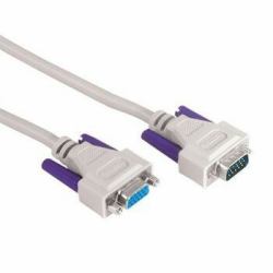 Hama Cavo prolunga monitor VGA HDD 15 pin M/HDD 15 pin F, 1,8 metri, grigio, 1 stella 