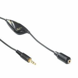 Hama Stereo 3,5 mm Male Plug-Stereo 3,5 mm Female Jack, 3 m cavo audio 3.5mm Nero 