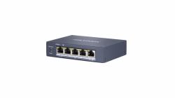 Hikvision DS-3E0505HP-E switch di rete Non gestito Gigabit Ethernet [10/100/1000] Supporto Power over Ethernet [PoE] Blu 
