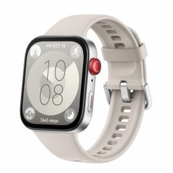 Huawei WATCH Fit 3, Display AMOLED da 1.82", Design ultra sottile, Monitoraggio completo del fitness, Monitoraggio salute 24h, Compatibilità con iOS e Android, Durata della batteria fino a 10 giorni, Chiamate Bluetooth, White Fluoroelastomero 