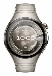Huawei WATCH 5 [46 mm], cassa in titanio aerospaziale e cinturino in titanio. Compatibile con iOS e Android e chiamate E-sim 