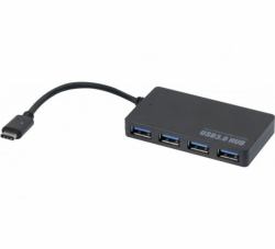Hypertec 021308-HY hub di interfaccia USB 3.2 Gen 1 [3.1 Gen 1] Type-C 5000 Mbit/s Nero 