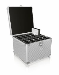 ICY BOX IB-AC628 Valigia Metallo, Plastica Argento 