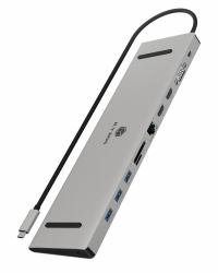 ICY BOX IB-DK2106a-CPD Cablato USB 3.2 Gen 1 [3.1 Gen 1] Type-C Antracite, Nero 