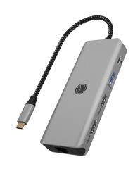 ICY BOX IB-DK4012-CPD Cablato USB 3.2 Gen 1 [3.1 Gen 1] Type-C Antracite, Nero 