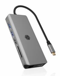 ICY BOX IB-DK4061-CPD Cablato USB 3.2 Gen 1 [3.1 Gen 1] Type-C Grigio 