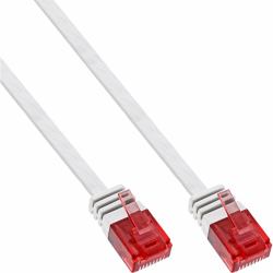 InLine Cavo patch Lan Slim, U/UTP, Cat.6, bianco, 1m 