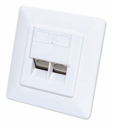 Intellinet 771900 presa energia 2 x RJ-45 Bianco 