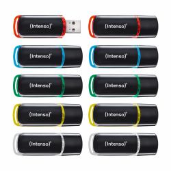 Intenso 3511551 unità flash USB 4 GB USB tipo A 2.0 Nero, Rosso, Verde, Trasparente, Giallo, Blu 