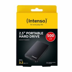 Intenso Disco rigido esterno [2,5 pollici], 500 GB, 5400 giri/min, 8 MB cache, USB 3.0, ricondizionato certificato, nero 