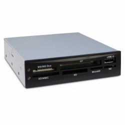 Inter-Tech CI-02 lettore di schede USB 2.0 Interno Nero 