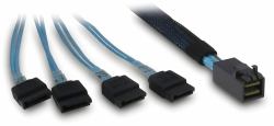 Inter-Tech SFF-8643 - 4x SATA/SAS 0,7 m 12 Gbit/s Blu 