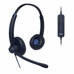 JPL Commander-2 V2 Auricolare Cablato A Padiglione Ufficio USB tipo A Nero, Blu 