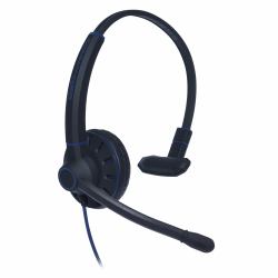 JPL Commander-PM V2 Auricolare Cablato A Padiglione Ufficio Nero, Blu 
