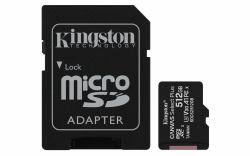 Kingston Technology Canvas Select Scheda micSDXC Plus 100R A1 C10 da 512GB + adattatore 