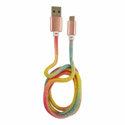 LC-Power LC-C-USB-MICRO-1M-3 cavo USB USB A Micro-USB B Multicolore 