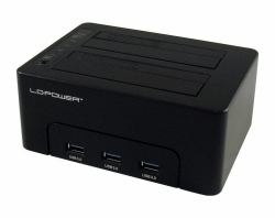 LC-Power LC-DOCK-U3-HUB docking station per unità di archiviazione USB 3.2 Gen 1 [3.1 Gen 1] Type-B Nero 
