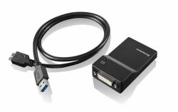 Lenovo USB 3.0 - DVI/VGA adattatore grafico USB 2048 x 1152 Pixel Nero 