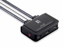 LevelOne KVM-0290 switch per tastiera-video-mouse [kvm] Nero, Grigio 