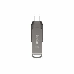 Lexar JumpDrive Dual Drive D400 unità flash USB 64 GB USB Type-A / USB Type-C 3.2 Gen 1 [3.1 Gen 1] Argento 
