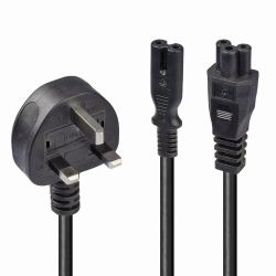 Lindy 30427 cavo di alimentazione Nero 2,5 m Spina di alimentazione di tipo G Accoppiatore C7 