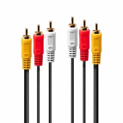 Lindy 35691 cavo video composito 2 m 3 x RCA Nero 