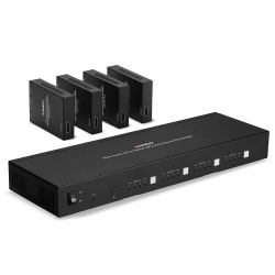 Lindy 38328 moltiplicatore AV Trasmettitore e ricevitore AV Nero 