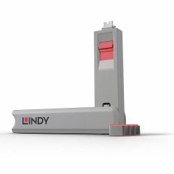 Lindy 40425 clip sicura Bloccaporte + chiave USB tipo-C Rosa 5 pz 