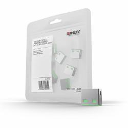 Lindy 40461 clip sicura Bloccaporte USB tipo A Verde Acrilonitrile butadiene stirene [ABS] 10 pz 