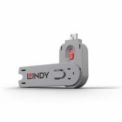 Lindy 40620 clip sicura Chiave bloccaporta USB tipo A Rosa Acrilonitrile butadiene stirene [ABS] 1 pz 