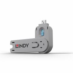 Lindy 40622 clip sicura Chiave bloccaporta USB tipo A Blu Acrilonitrile butadiene stirene [ABS] 1 pz 