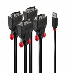 Lindy 42690 convertitore/ripetitore/isolatore seriale USB 1.1 RS-232 Nero 