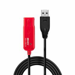 Lindy 42923 cavo USB USB 2.0 30 m USB A Nero, Rosso 