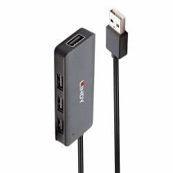Lindy 42986 hub di interfaccia USB 2.0 480 Mbit/s Nero 