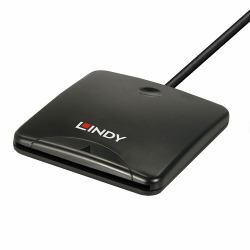 Lindy 43407 lettore di carte magnetiche USB Nero 