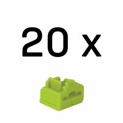 Lindy 47895 clip sicura Bloccaporte RJ-45 Verde Acrilonitrile butadiene stirene [ABS] 20 pz 