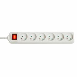 Lindy 73126 prolunghe e multiple 6 presa[e] AC Interno Bianco 