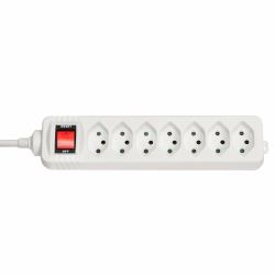 Lindy 73168 prolunghe e multiple 7 presa[e] AC Interno Bianco 