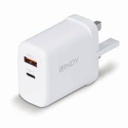 Lindy 73429 Caricabatterie per dispositivi mobili Universale Bianco AC Ricarica rapida Interno 