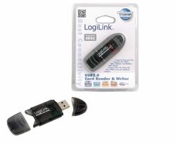 LogiLink Cardreader USB 2.0 Stick external for SD/MMC lettore di schede Nero 