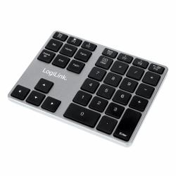 LogiLink ID0187 tastierino numerico Universale Bluetooth Alluminio, Nero 