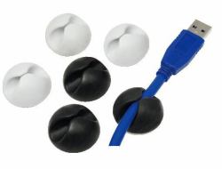 LogiLink KAB0009 fermacavo Nero, Bianco 6 pezzo[i] 