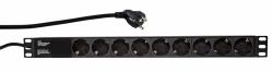 LogiLink PDU9C03 protezione da sovraccarico 9 presa[e] AC 230 V 2 m Nero 
