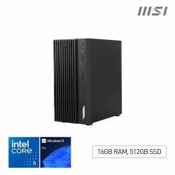 MSI Pro DP180 14A i5 14400 FS 16GB 512GB W11P Intel® Core™ i5 i5-14400 DDR5-SDRAM SSD Windows 11 Pro Mini Tower Mini PC Nero  - Versione UK