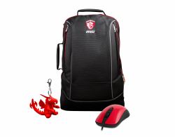 MSI Gaming Xmas Pack 2016 zaino Nero, Rosso 