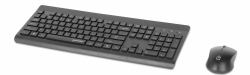 Manhattan 180771 tastiera Mouse incluso Universale RF Wireless QWERTY Nero  - versione straniera