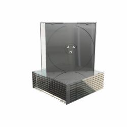 MediaRange BOX21 custodia CD/DVD Custodia Jewel 1 dischi Nero, Trasparente 
