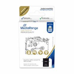 MediaRange MRBTZ335 nastro per etichettatrice Bianco su nero 